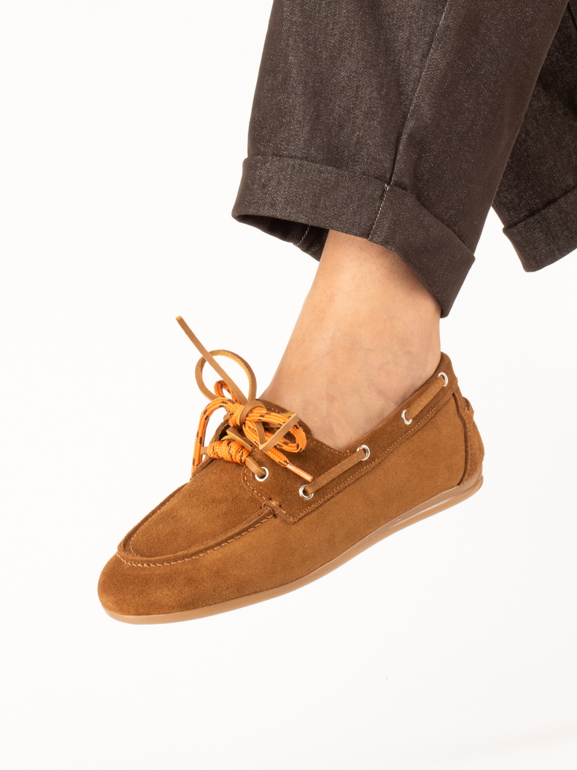 Suede Loafers with Laces