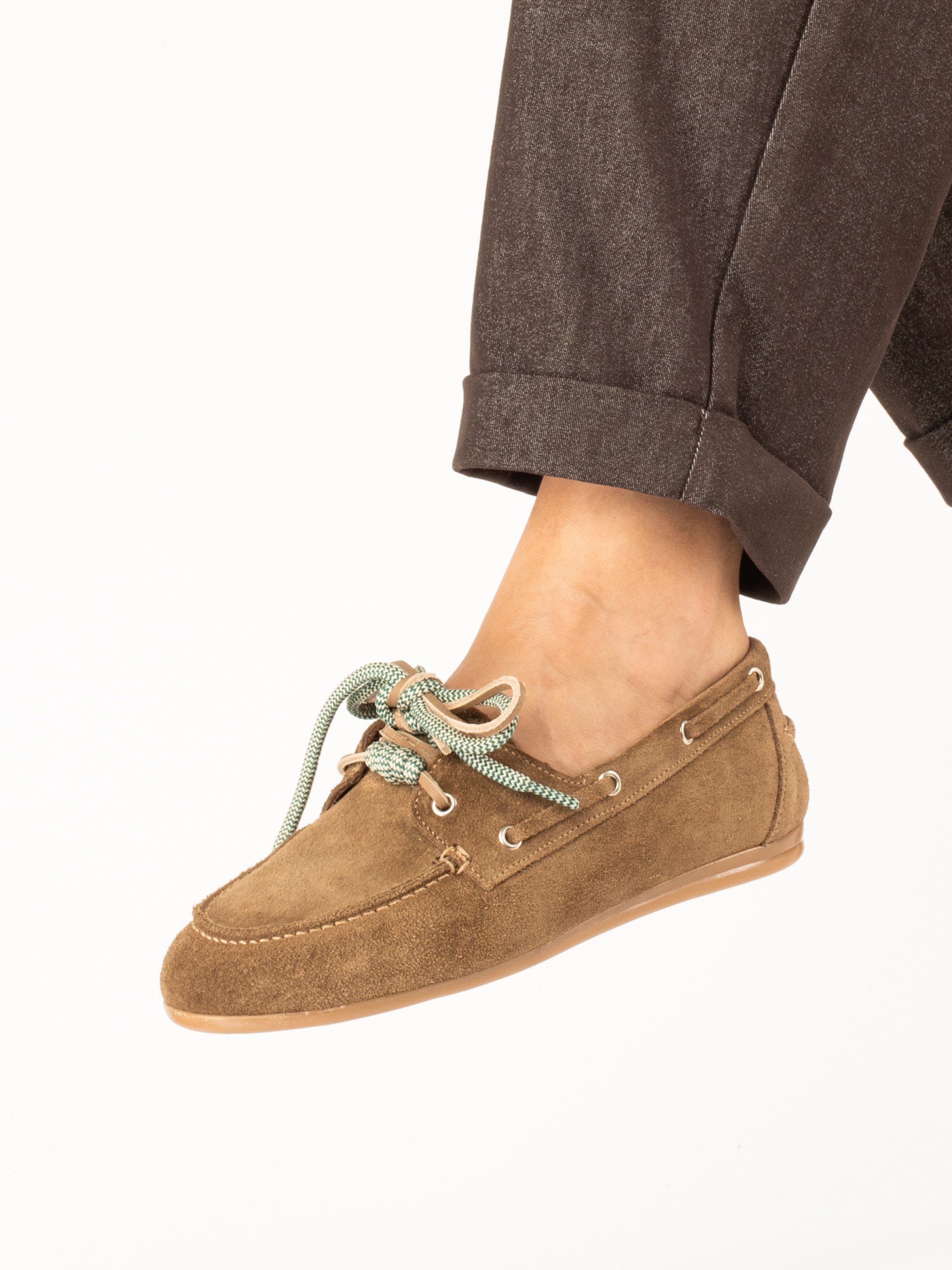 Suede Loafers with Laces