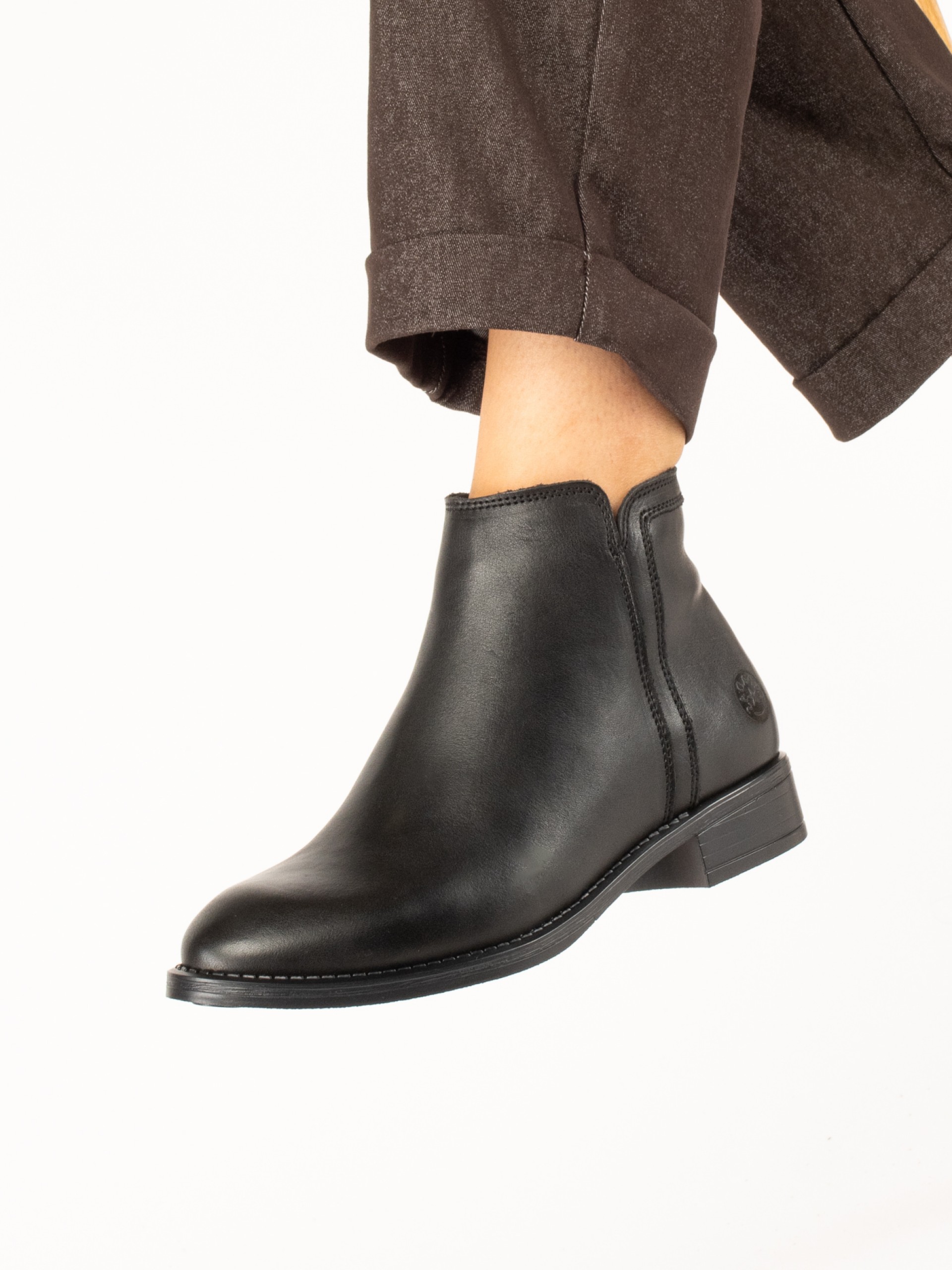 Flat Leather Boot