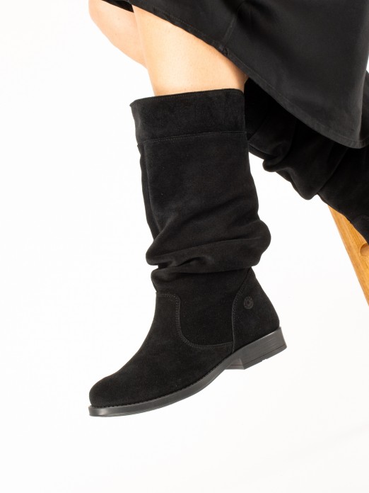 Bota de Cano Alto Enrugado