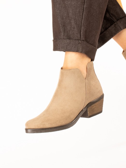 Suede Texan Ankle Boots Suede Texan Ankle Boots