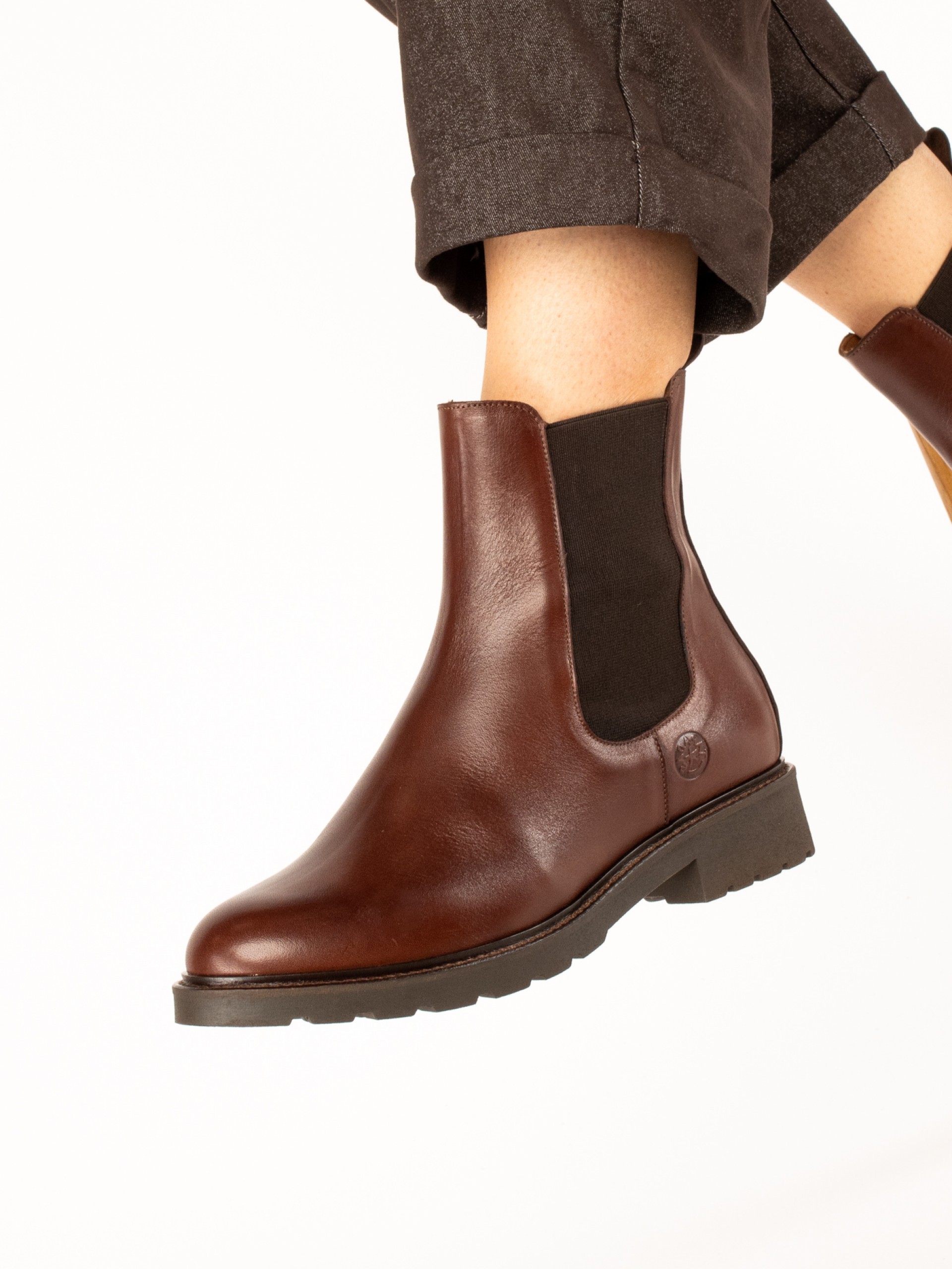 Suede Ankle Boots with Elastic