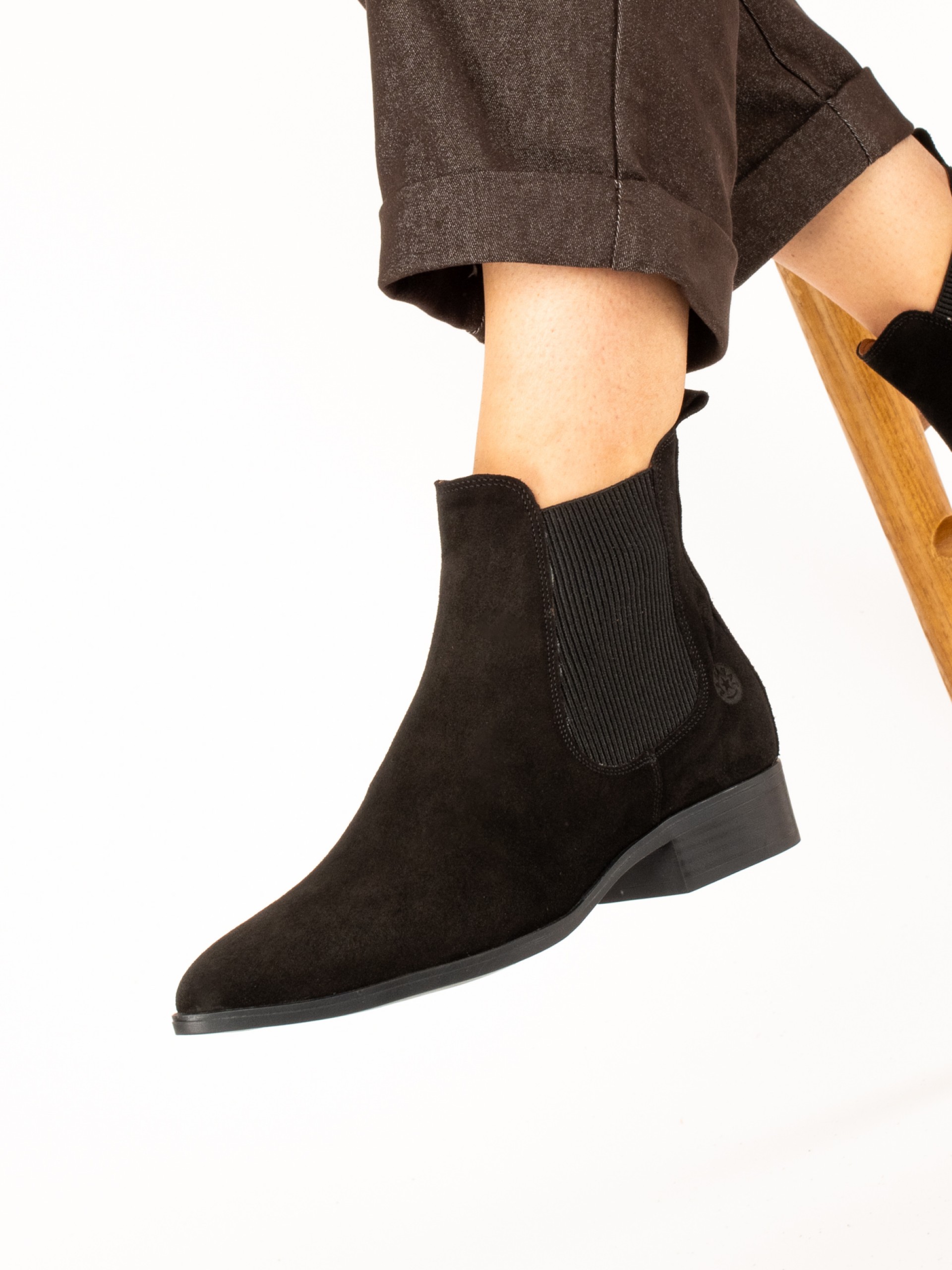 Flat Suede Ankle Boots