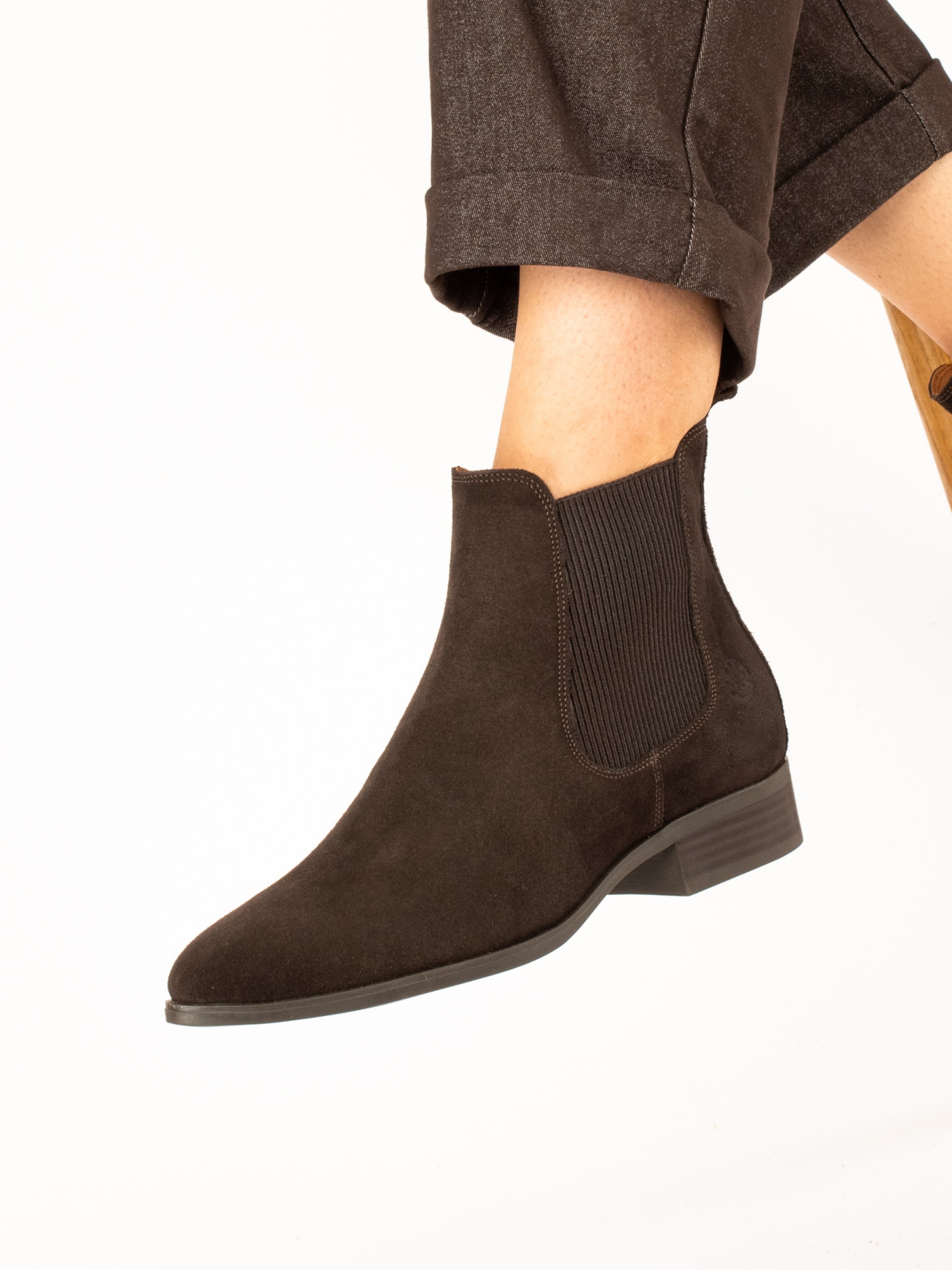 Flat Suede Ankle Boots