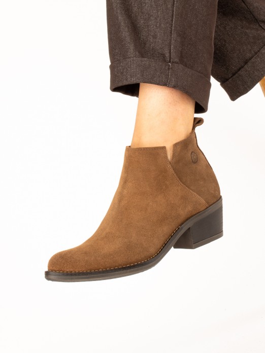Suede Western Ankle Boots Suede Western Ankle Boots