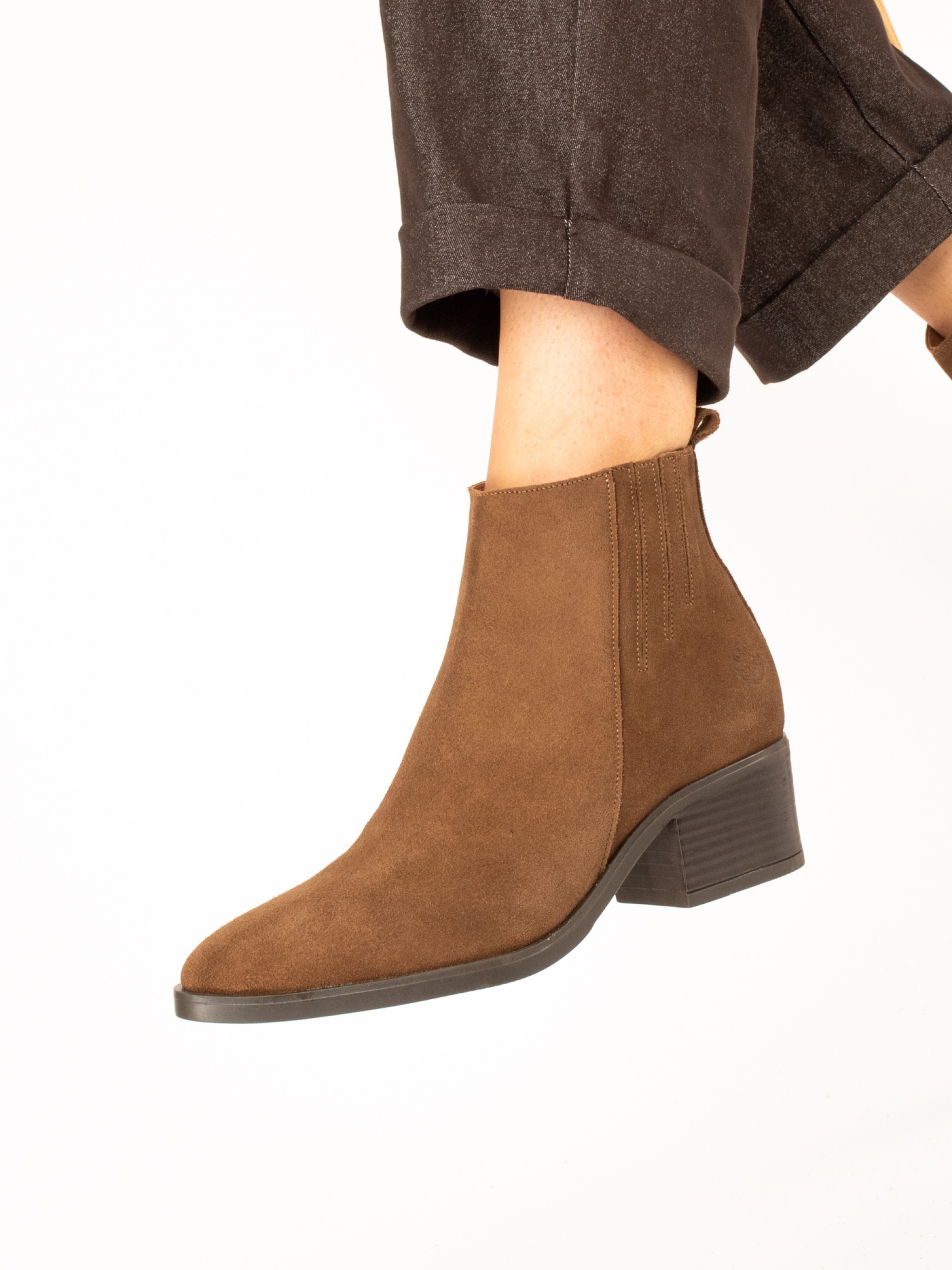 Suede Boot with Heel