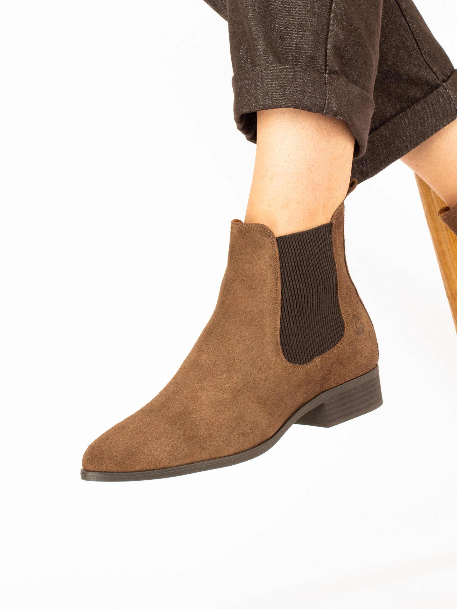 Flat Suede Ankle Boots