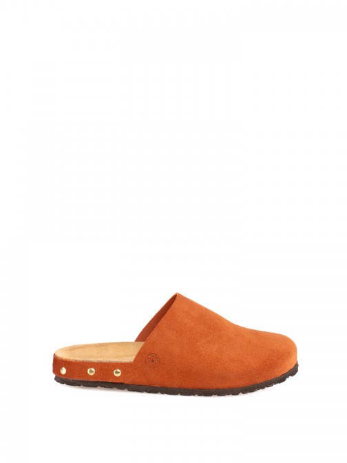 Bio suede clog with studs