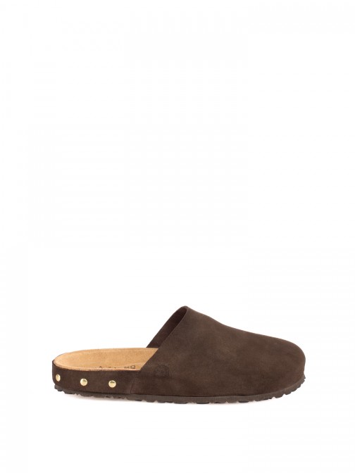 Bio suede clog with studs