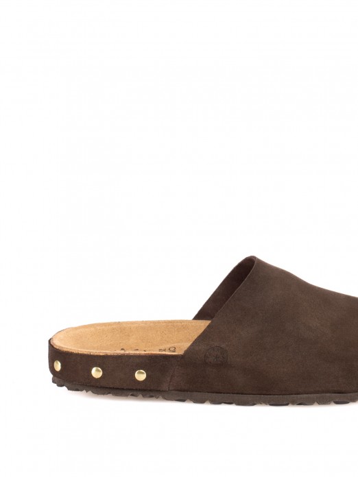 Bio suede clog with studs