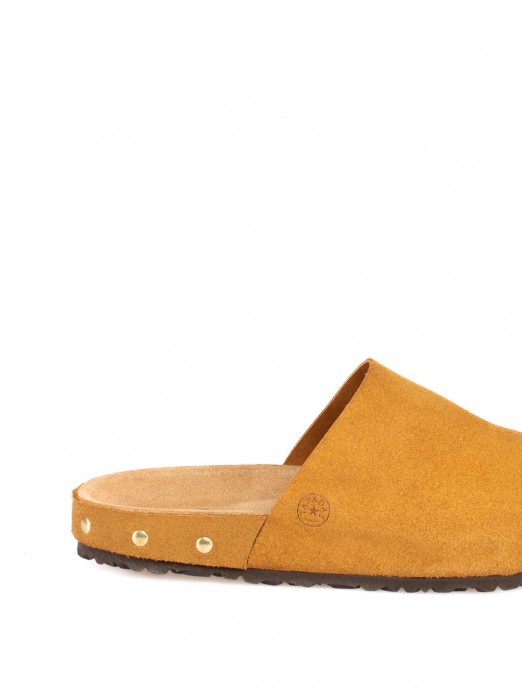 Bio suede clog with studs