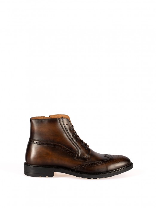Oxford Leather Ankle Boots