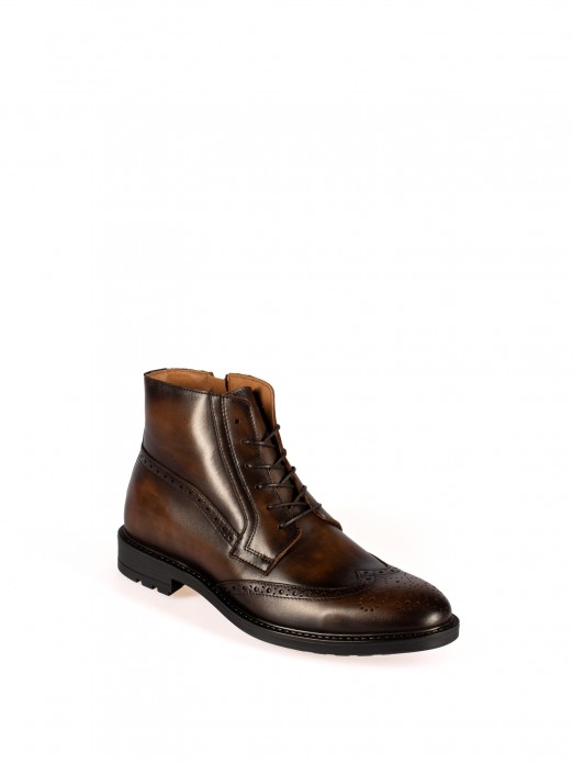 Oxford Leather Ankle Boots