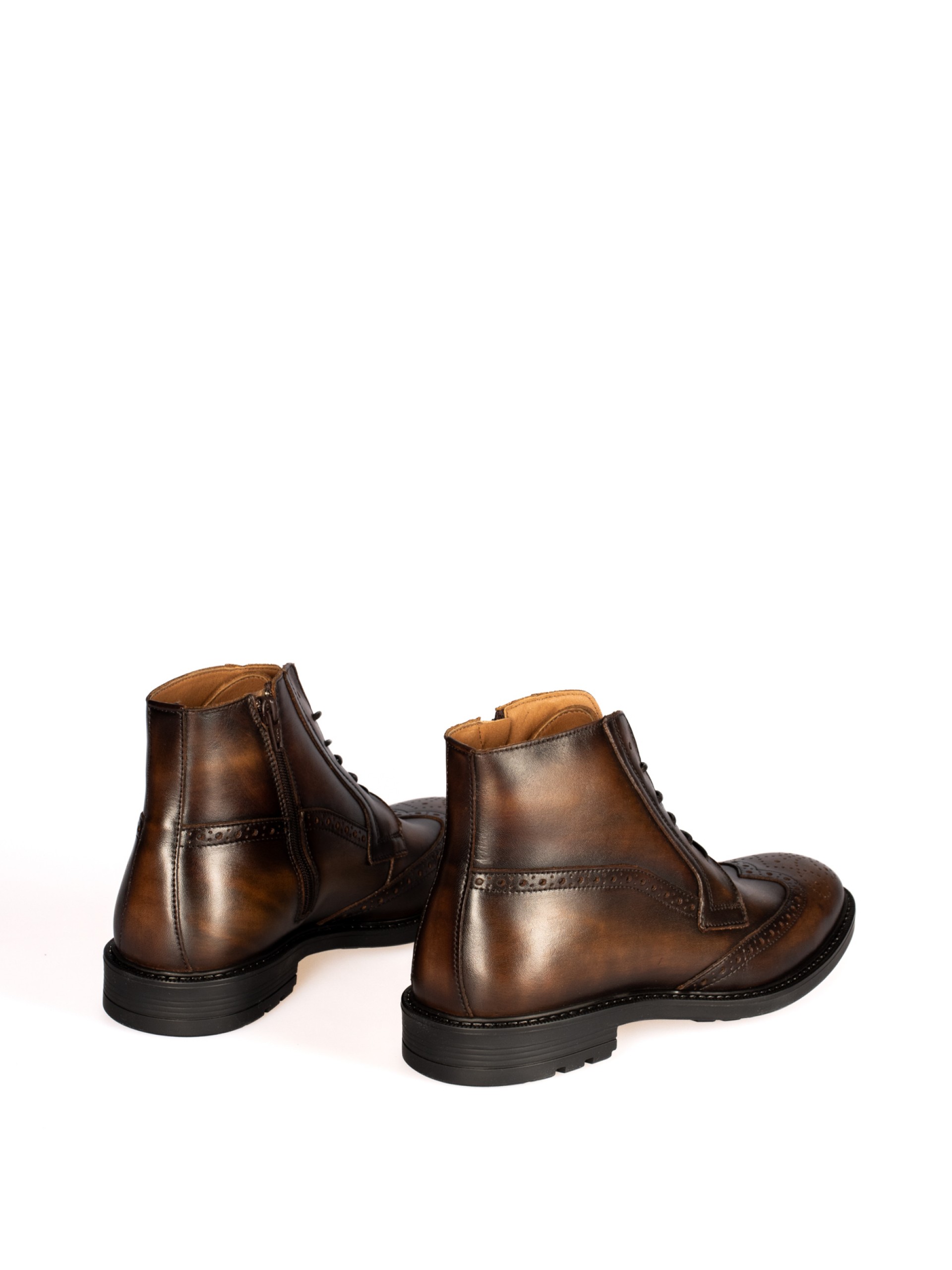 Oxford Leather Ankle Boots