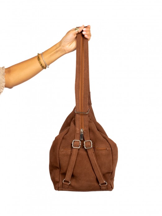 2-in-1 BagShoulder Bag & Backpack in suede 2-in-1 BagShoulder Bag & Backpack in suede