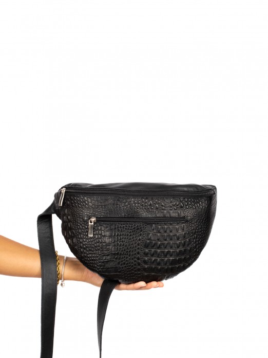 Crocodile Leather Waist Bag