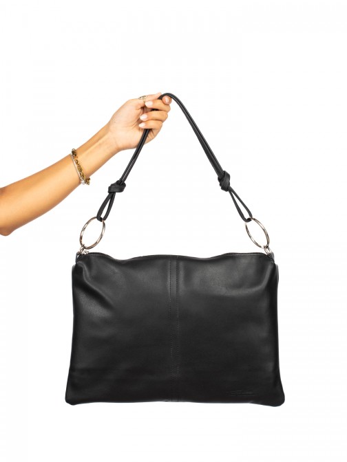 Leather shoulder bag