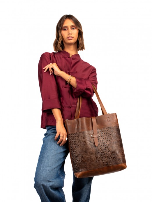Shopper Bag in Combined Leather Shopper Bag in Combined Leather