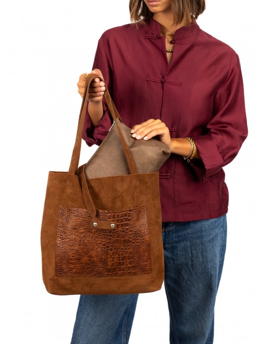 Mala Shopper em camurça Mala Shopper em camurça