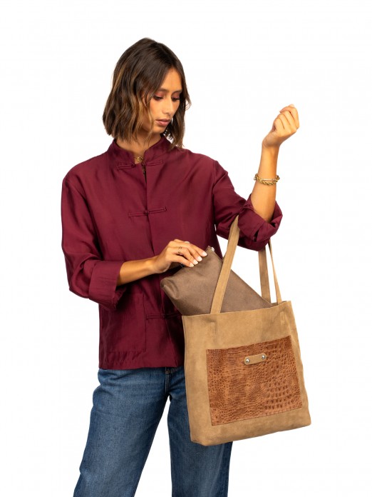 Mala Shopper em camurça Mala Shopper em camurça