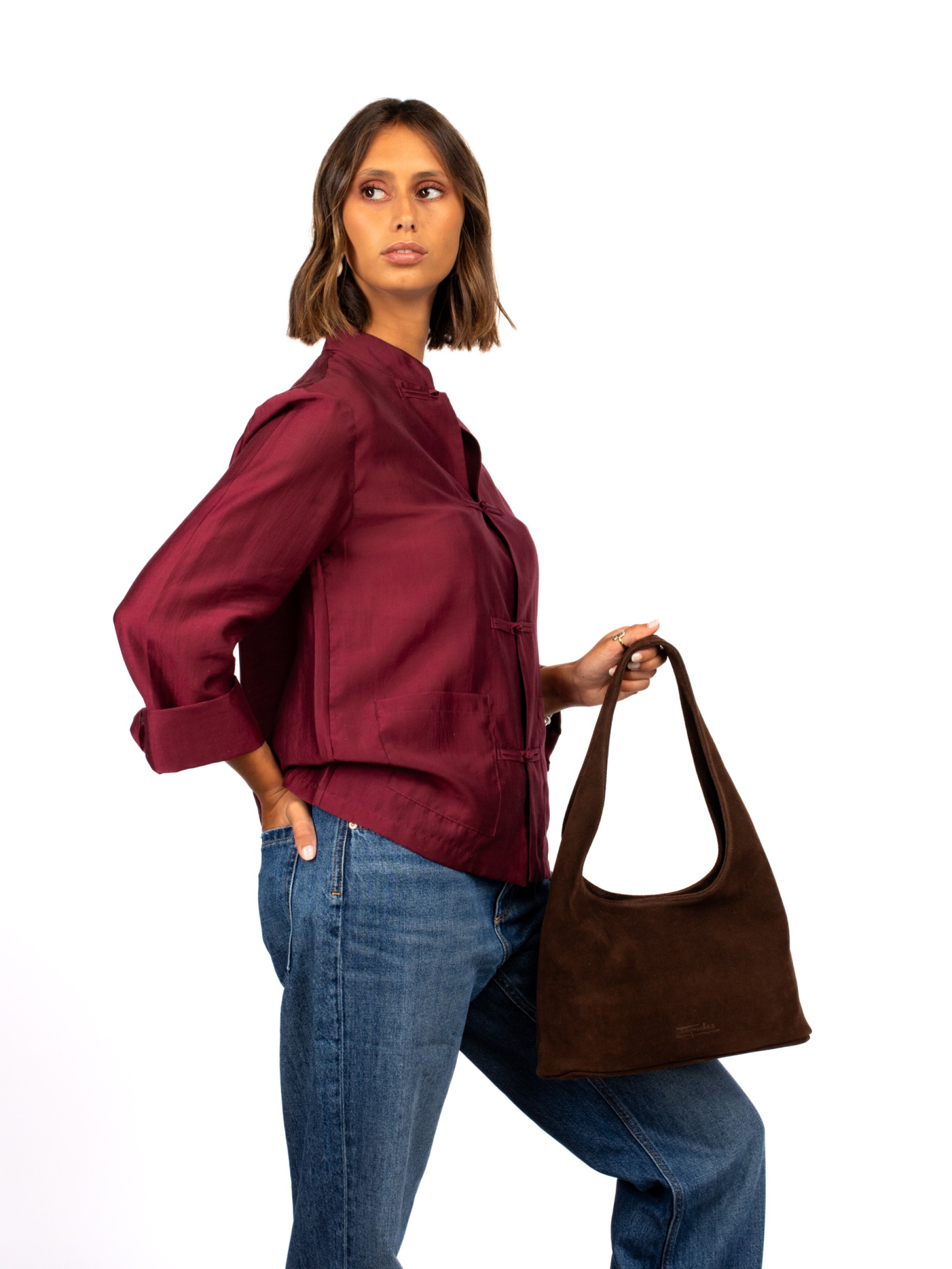 Suede Shoulder Bag