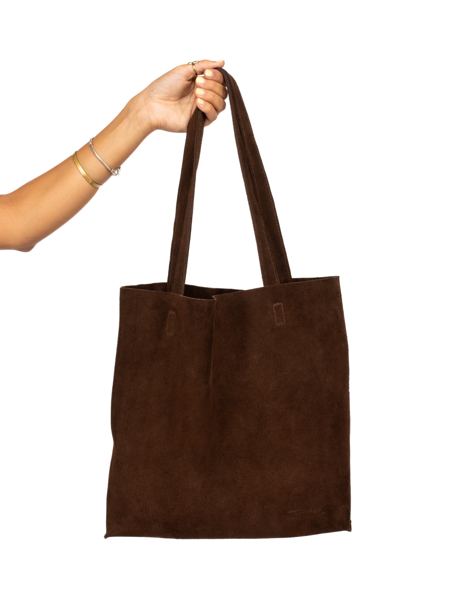 Mala estilo Totebag em camurça