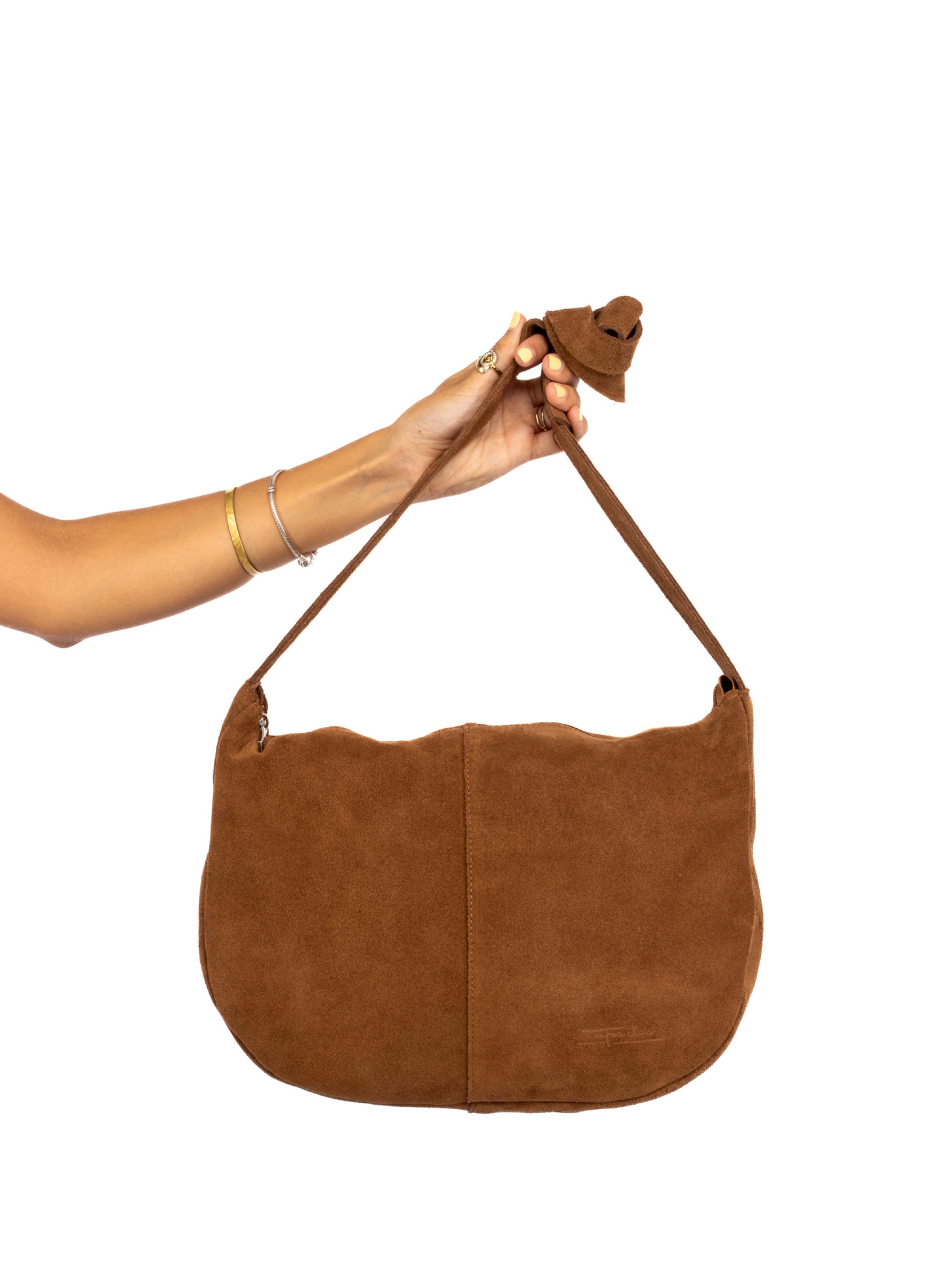 Suede crossbody bag