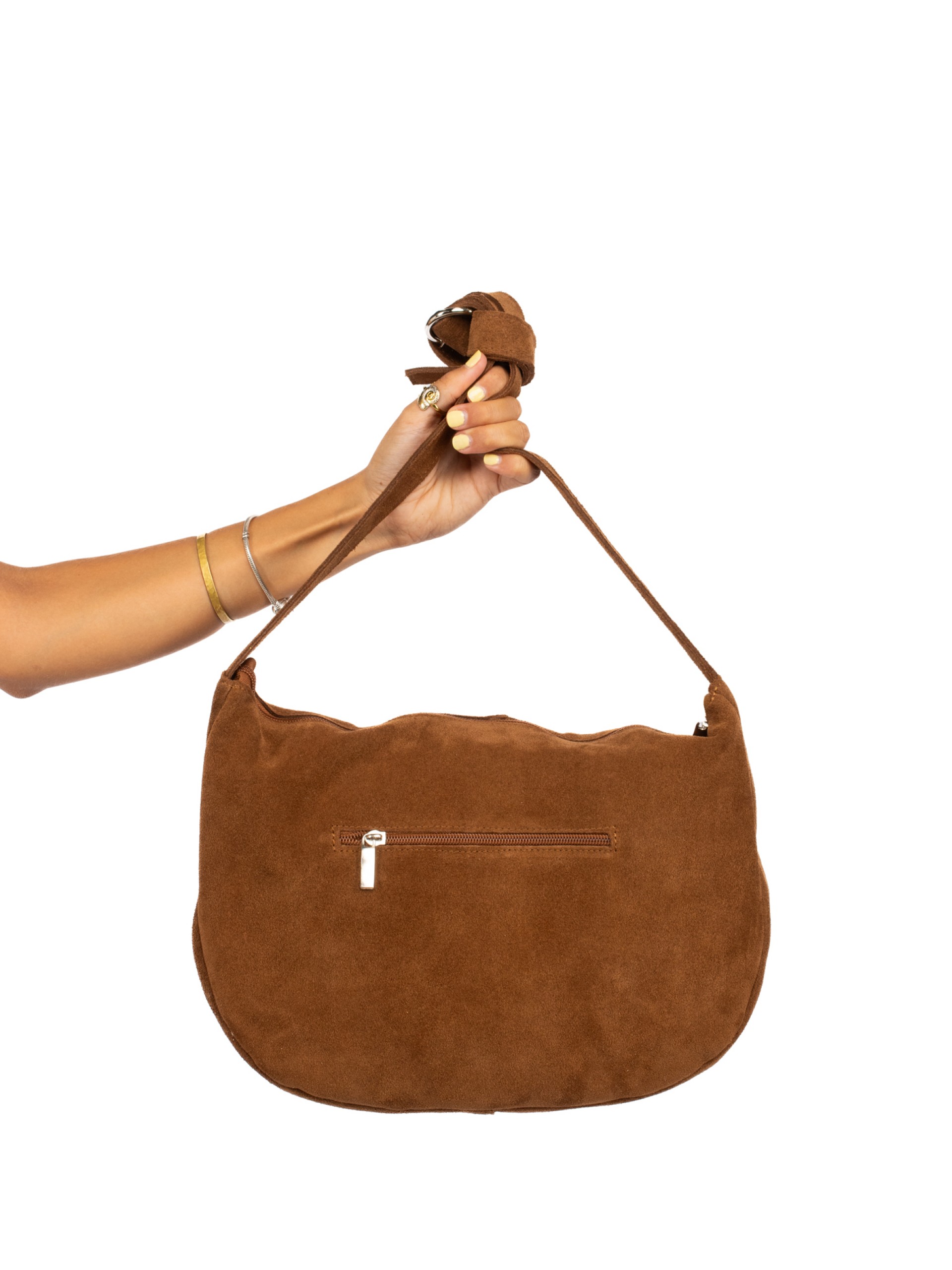 Suede crossbody bag