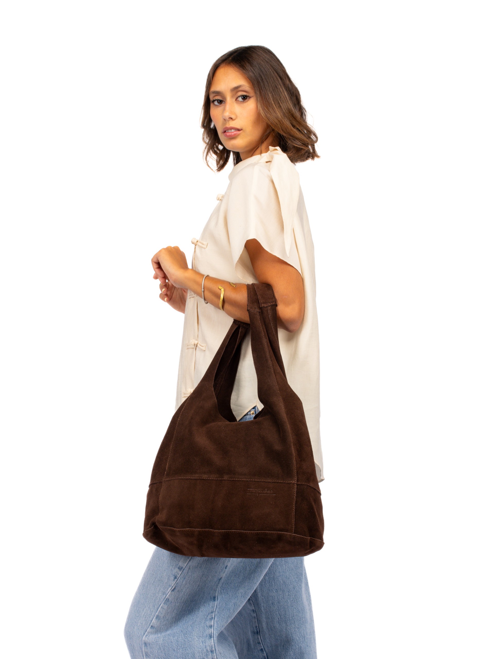 Mala Shopper em camurça