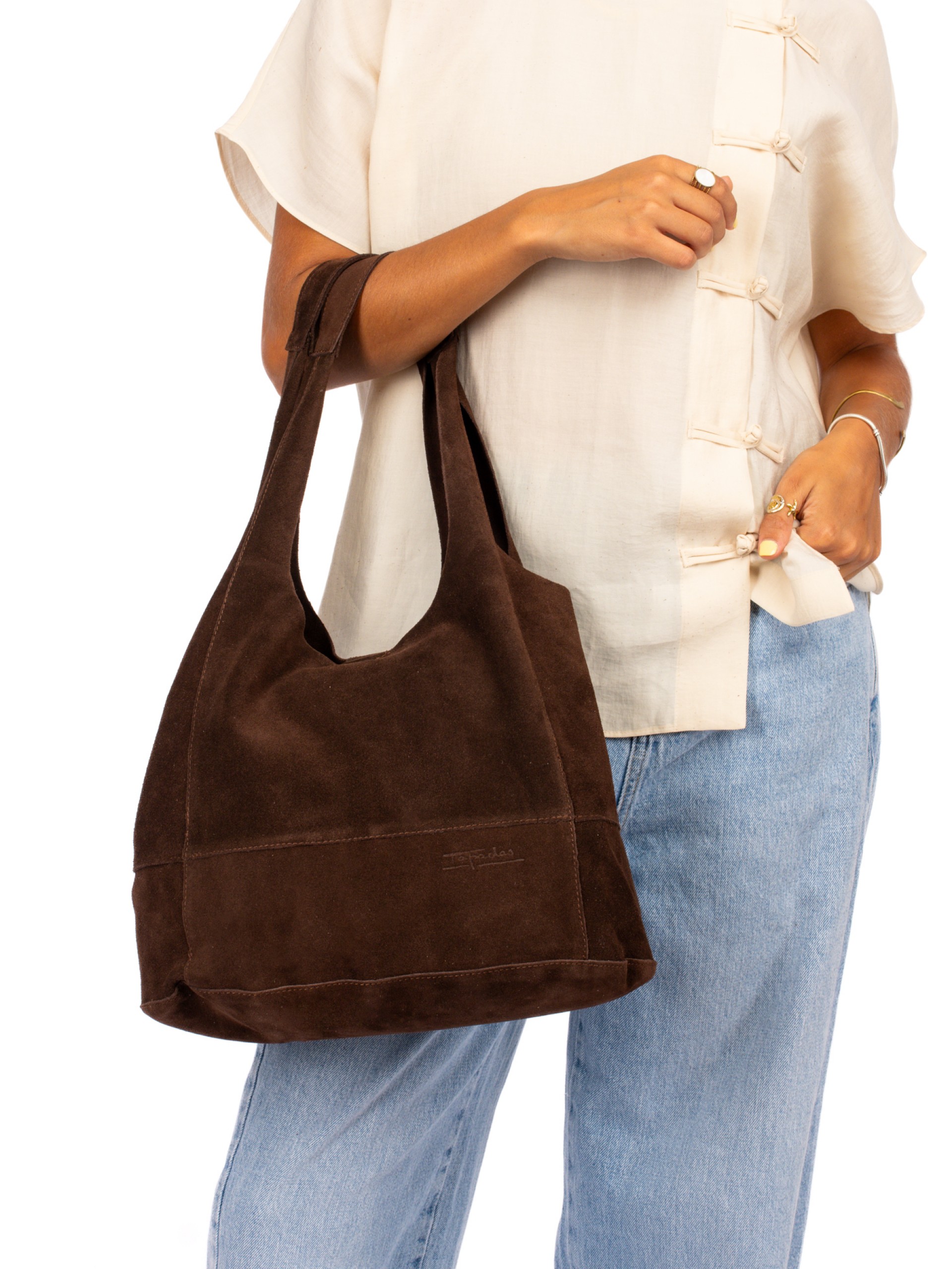 Mala Shopper em camurça
