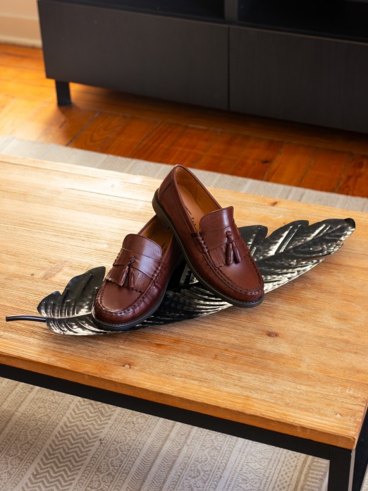 Leather Loafers with Tassel Detail Leather Loafers with Tassel Detail