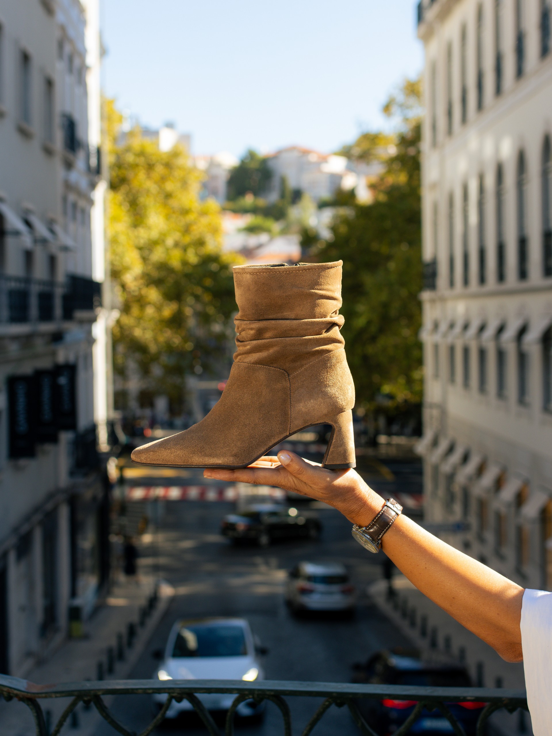 Suede Heeled Ankle Boots